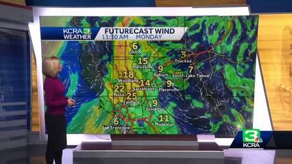 Gusty & Cold Start To Monday in Northern California