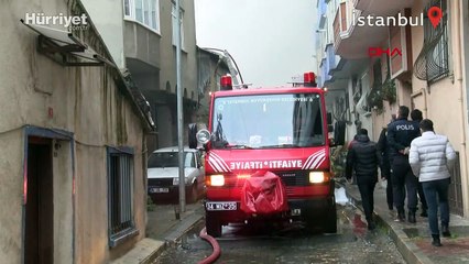 Şişli'nin Yayla Mahallesi'nde iki gecekondu alev alev yandı