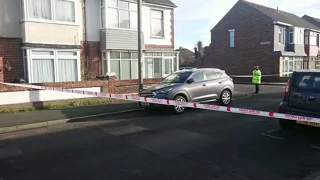 Aftermath of crash in Kensington Road, Copnor, after Audi slams into parked car and house