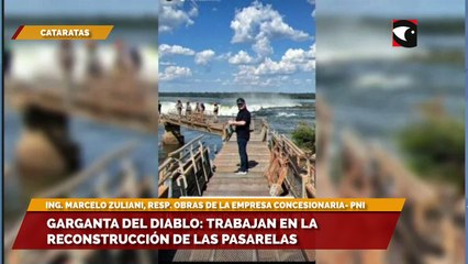 Garganta del diablo: trabajan en la reconstrucción de las pasarelas