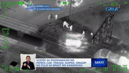 Suspek sa pagnanakaw ng patrol car, tinugis; suspek, sinagip ng pulis sa bingit ng kamatayan | Saksi