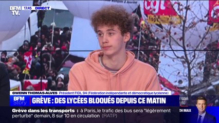 Gwenn Thomas-Alves (FIDL) sur les retraites: "On manifeste pour nos mamans, nos papas et directement pour nous"
