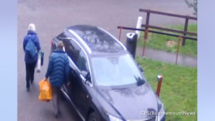 Moment pensioner keys £60k Lexus amid residents association row