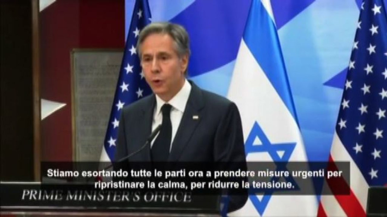 Blinken (Usa): appello alla calma per Israele e palestinesi