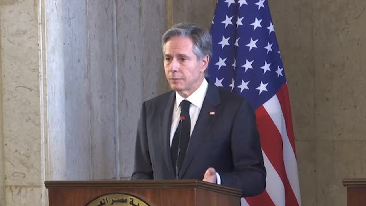 Blinken pide desde Egipto "restaurar la calma" ante el repunte de tensiones entre israelíes y palestinos