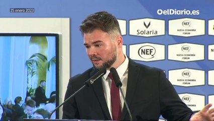 Rufián, partidario de modificar la ley del 'sí es sí': “No es la primera vez que el BOE se rectifica”