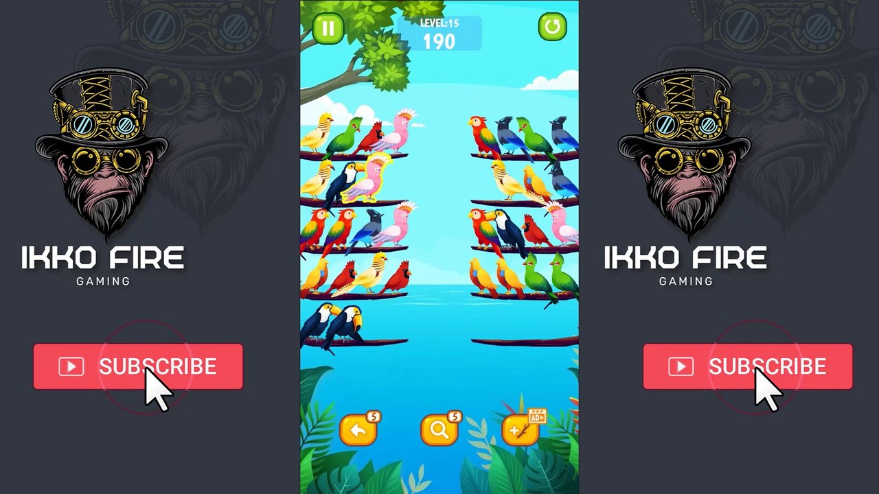 NOOB vs PRO vs HACKER - Bied Sort Color Puzzle - Gameplay - Bird Sort -  Ikko Fire - Video Game