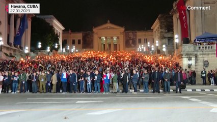 تصاویری از هاوانا؛ هزاران کوبایی حامی دولت یاد خوزه مارتی را گرامی داشتند‌
