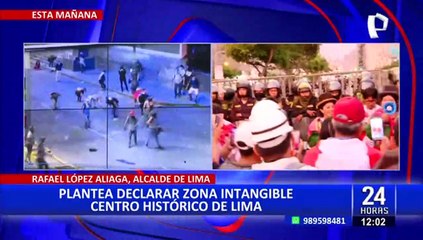 Rafael López Aliaga declarará al Centro de Lima como zona intangible debido a violentas protestas