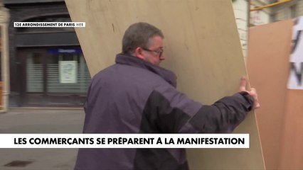 Les commerçants se préparent à la manifestation