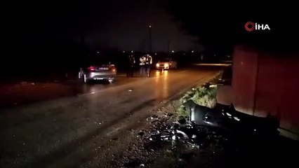 Ehliyetsiz sürücü evin duvarına çarptı: 4 yaralı