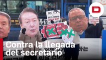 Seúl protesta por la visita del secretario de Defensa estadounidense
