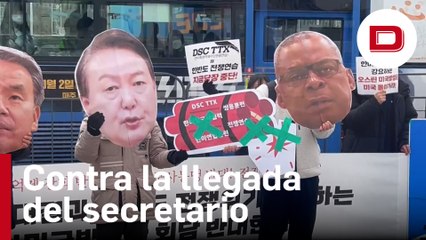 Seúl protesta por la visita del secretario de Defensa estadounidense