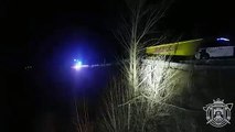 Herido el conductor de un camión al caer por un terraplén en Burgos