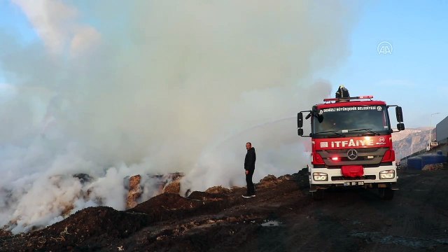 Biyokütle enerji santralinde korkutan yangın