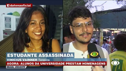 Alunos prestam homenagem a aluna assassinada em Universidade 31/01/2023 08:41:19