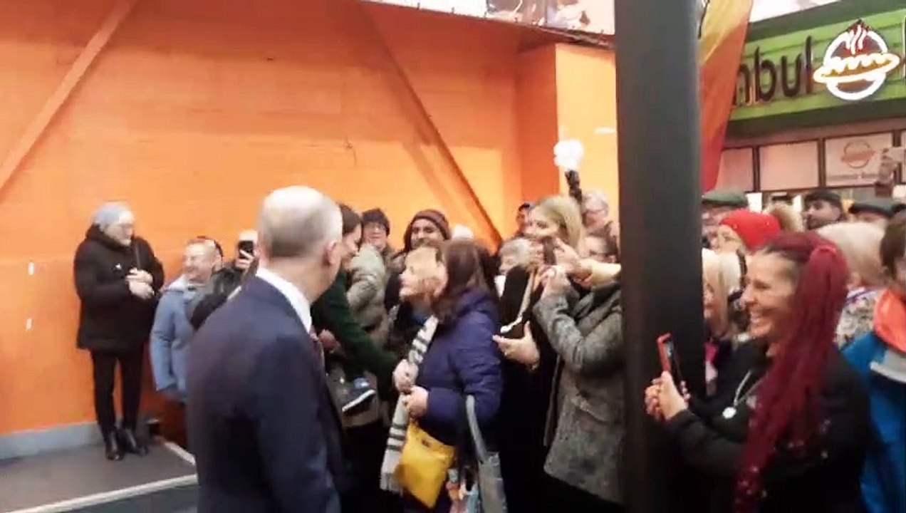 Watch the Princess of Wales Kate Middleton meet the public as she arrives at Leeds Kirkgate Market