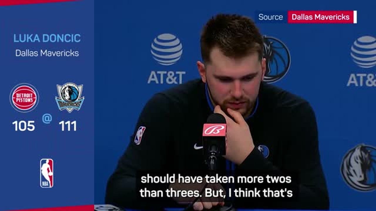 Doncic happy with dominant display against the Pistons