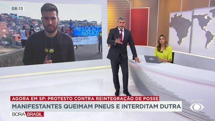 Manifestantes queimam pneus e interditam a Dutra 31/01/2023 10:07:08