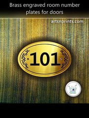brass room number plates