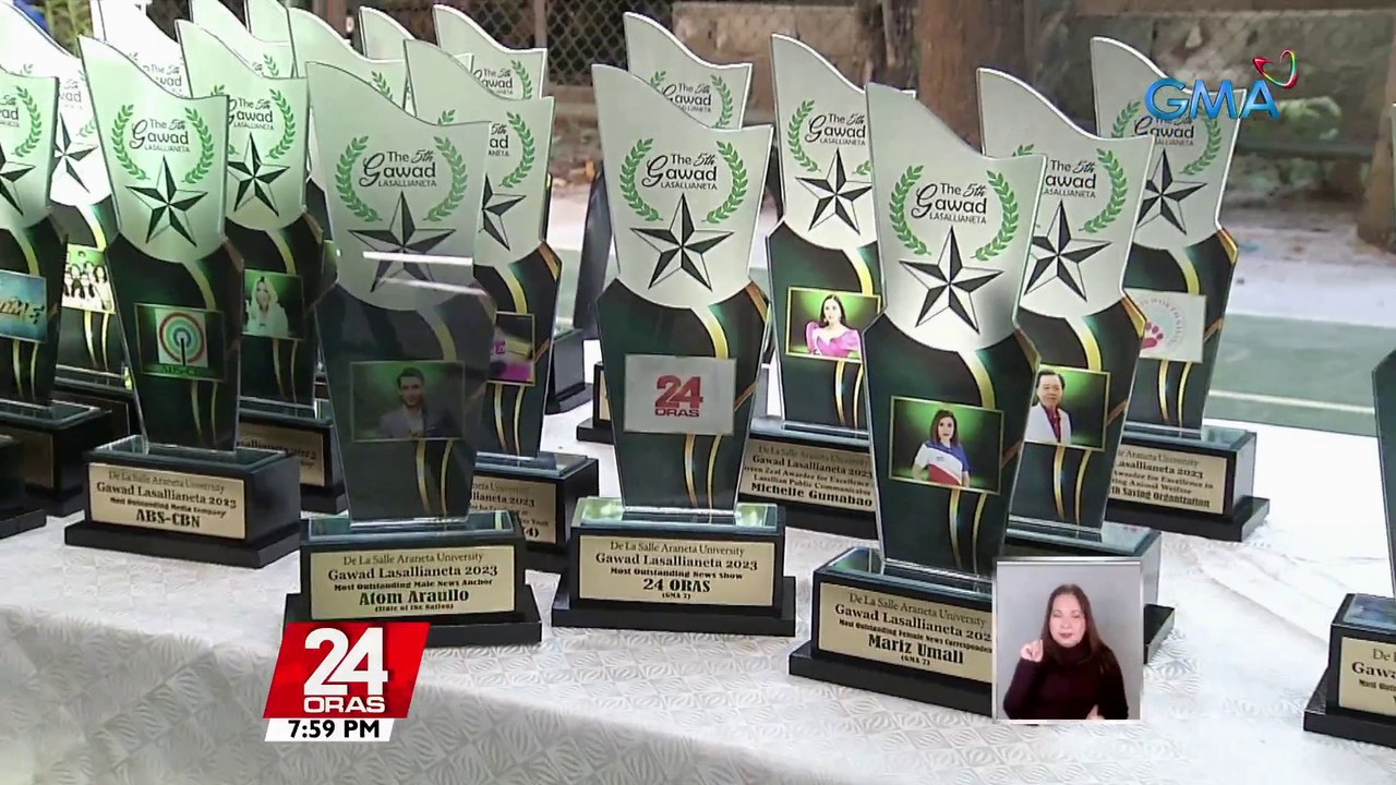 24 Oras, itinanghal na "Most Outstanding News Show" ng gawad lasallianeta; Ilang kapuso programs at personalities, kinilala rin | 24 Oras
