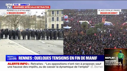 À Rennes, quelques tensions en fin de manifestation
