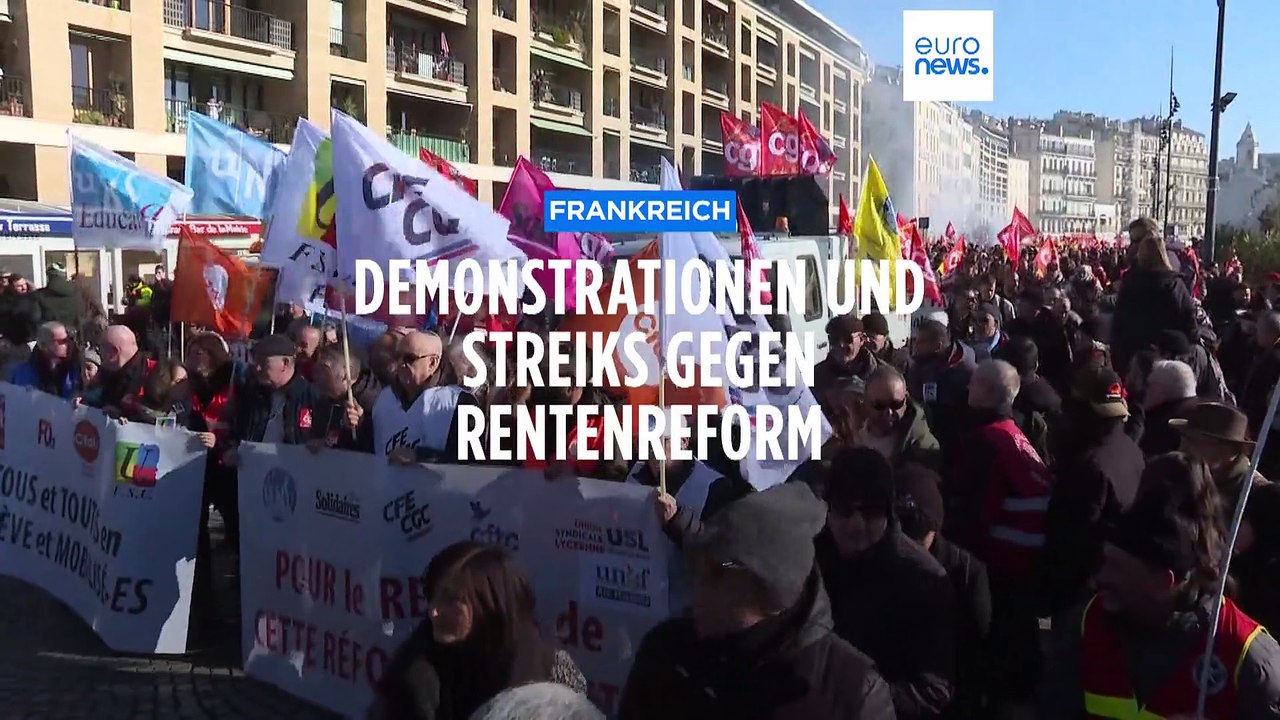 Rentenreform: Massenproteste und Streiks in Frankreich