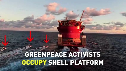 Greenpeace aborda un barco de Shell en Canarias