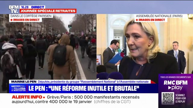 Marine Le Pen: Je suis pessimiste, et c'est la Nupes qui en portera la responsabilité