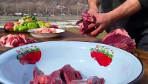 Beef Heart Recipe - Faraway Village Cooking - Cooking in Mountains 4K