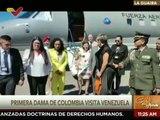 Arriba a la República Bolivariana de Venezuela la primera dama de Colombia, Verónica Alcocer