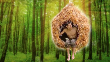 We Made A Nest On A Tree || Cool Camping Hacks By Wood Mood