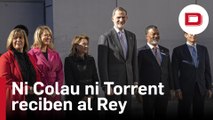Ni Colau ni Torrent reciben al Rey Felipe a su llegada a la inauguración de la feria del sector audiovisual en Barcelona