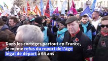 Paris: forte mobilisation dans la rue contre la réforme des retraites