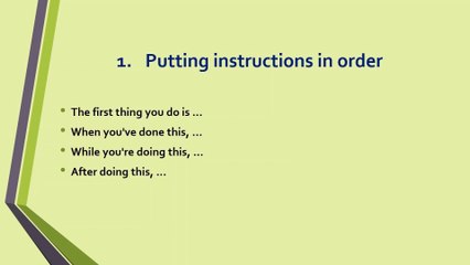 Common Expressions to Give Instructions