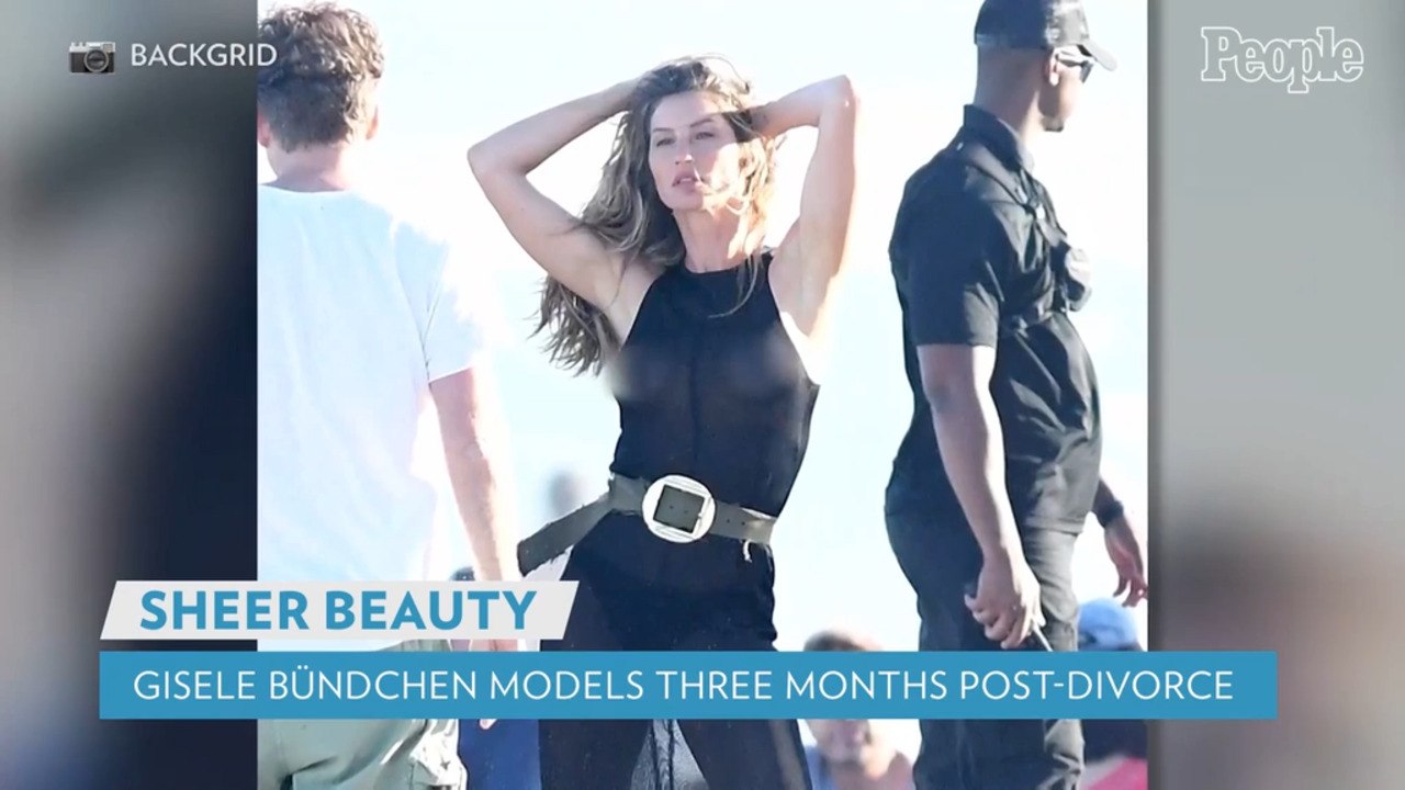 Gisele Bündchen Poses in See-Through Dress for...