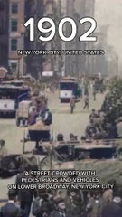 New York City in 1902 || Restored Old Footage
