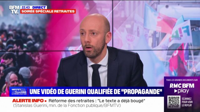 Stanislas Guerini sur les mails envoyés aux fonctionnaires à propos de la réforme des retraites: J'assume parfaitement d'aller au-devant des agents
