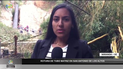 Esto dijeron los vecinos afectados por rotura de tubo matriz en San Antonio de Los Altos
