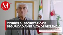 Destituyen al secretario de Seguridad Pública de Zacatecas ante aumento de violencia