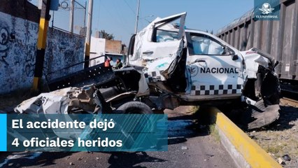Patrulla de la Guardia Nacional es embestida por tren en Celaya; hay 2 muertos