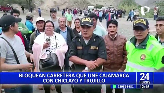 Protestas en Cajamarca: Ronderos bloquean vía que comunica a la región con Chiclayo y Trujillo