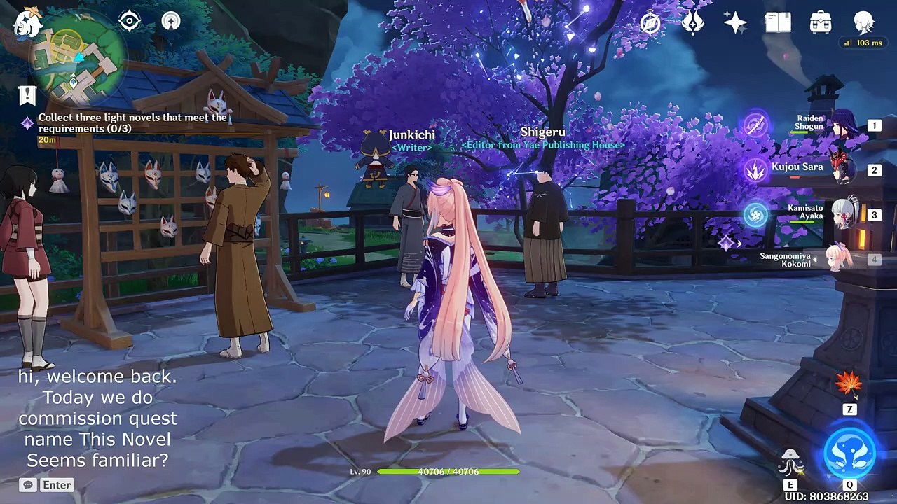 Genshin Impact | This Novel Seems Familiar (Commission Quest) guide