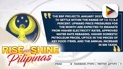 BSP: Inflation sa bansa, maaaring umabot sa 7.5%-8.3% sa Enero 2023
