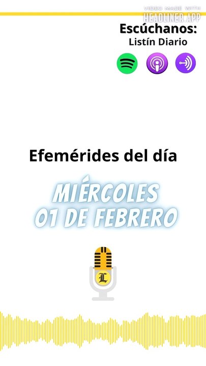 EFEMÉRIDES 01 DE FEBRERO