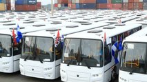 Primer lote de buses rusos será entregado por el Comandante Daniel esta tarde