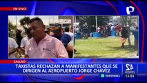 Aeropuerto Jorge Chávez: PNP dispersa a manifestantes que protestaban frente al terminal aéreo