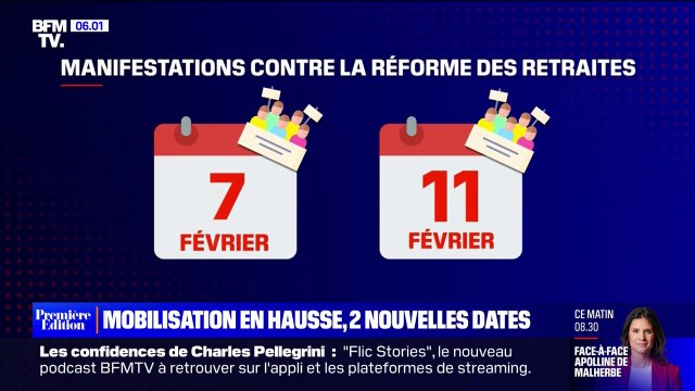 Retraites: la mobilisation ne faiblit pas, deux nouvelles journées de manifestations annoncées