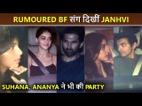 Suhana, Ananya With Boyfriend Aditya Roy Kapur, Janhvi With Shikhar Party At Karan Johar's Home