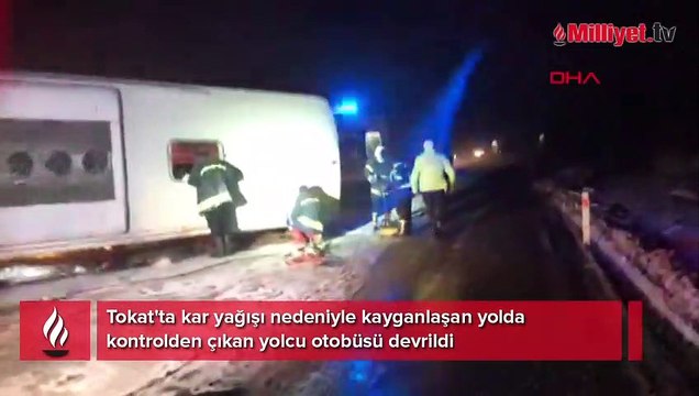 Kontrolden çıkan yolcu otobüsü devrildi! Ölü ve yaralılar var